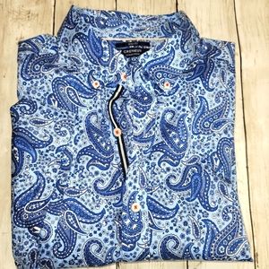 Daniel Cremieux Men's Short Sleeve XL Paisley Print Shirt